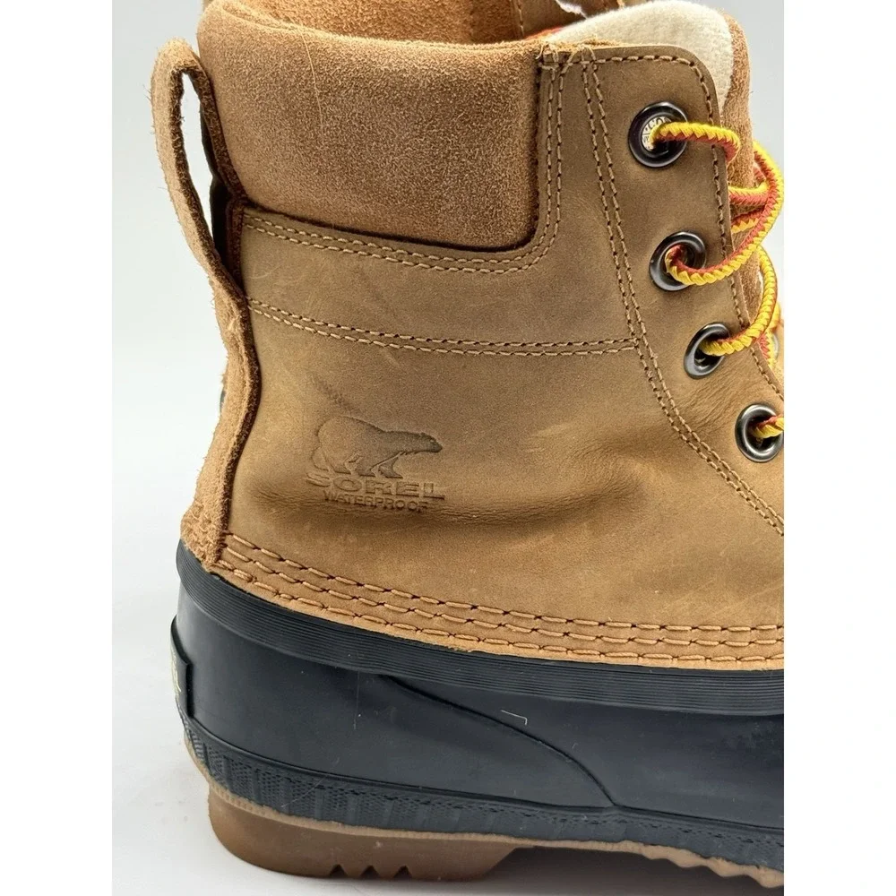 Sorel Cheyanne II Men Boot 6 Black Brown Leather Waterproof Snow Boot NY1891-286